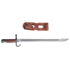 WWII Japanese Type 30 Arisaka Hooked Quillon Bayonet With Scabbard & Frog (Original)