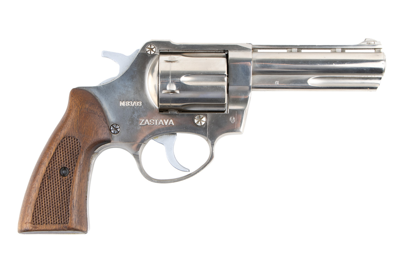 Zastava M83 .357 Magnum Revolver 4 Inch Stainless Steel - Factory Wood Grips
