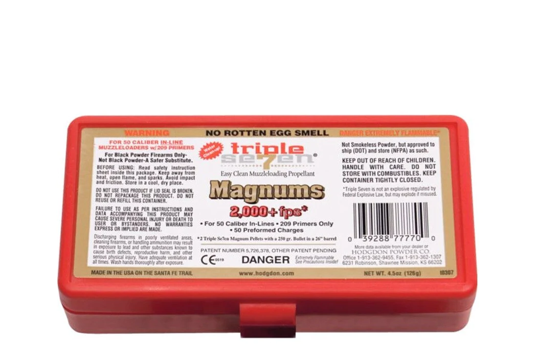 Hodgdon Triple Seven Black Powder Substitute 50 Caliber Magnum 60 Grain Pellets Package of 50 - Image 2